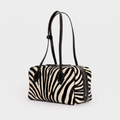 Borsa Bowling Anna grande stampa zebra nero - Tullio Zepponi
