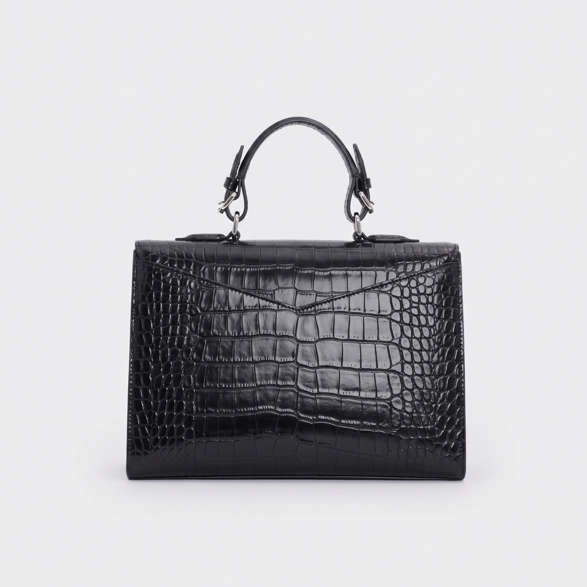 Borsa Anna grande stampa coccodrillo