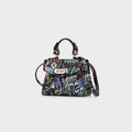 Borsa Anna piccola stampa graffiti nero e multicolor - Tullio Zepponi