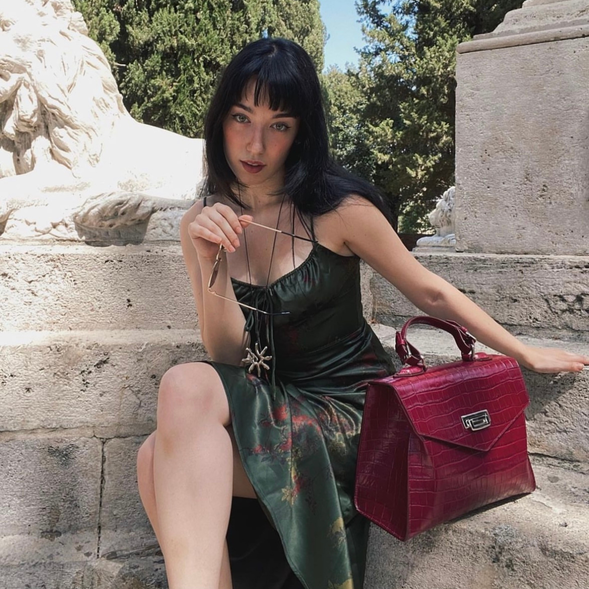 Borsa Anna grande coccodrillo