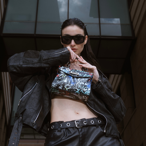 Borsa Anna piccola graffiti